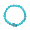 Bohemian Turquoise Beaded Alloy Handmade Bracelet With Cross Starfish Turtle Geometric Design