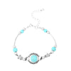 Bohemian Turquoise Beaded Alloy Handmade Bracelet With Cross Starfish Turtle Geometric Design