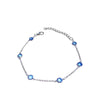 Bohemian Women’s Ankle Chain Alloy Geometric Design With Blue Crystal Elegant Simple All Match Foot Jewelry
