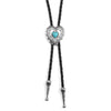 Bolo Tie Denim Leather Rope Alloy Pendant With Geometric Style And Electroplating Treatment