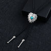 Bolo Tie Denim Leather Rope Alloy Pendant With Geometric Style And Electroplating Treatment