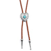 Bolo Tie Denim Leather Rope Alloy Pendant With Geometric Style And Electroplating Treatment