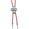 Bolo Tie Pendant Necklace Alloy Leather Rope Geometric Punk Fashion Electroplating