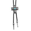Bolo Tie Pendant Necklace Alloy Leather Rope Geometric Punk Fashion Electroplating