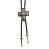 Bolo Tie Pendant Necklace Alloy Leather Rope Geometric Punk Fashion Electroplating