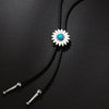 Bolo Tie Polo Tie Retro Style Alloy Wool Chain With Flower Pattern And Electroplating Process Inlaid With Artificial And Semiprecious Gemstones Unisex