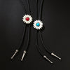 Bolo Tie Polo Tie Retro Style Alloy Wool Chain With Flower Pattern And Electroplating Process Inlaid With Artificial And Semiprecious Gemstones Unisex