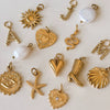 Boots Pendant Titanium Steel Heart Shape Vacuum Plated 18K Gold Color