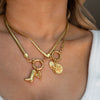 Boots Pendant Titanium Steel Heart Shape Vacuum Plated 18K Gold Color
