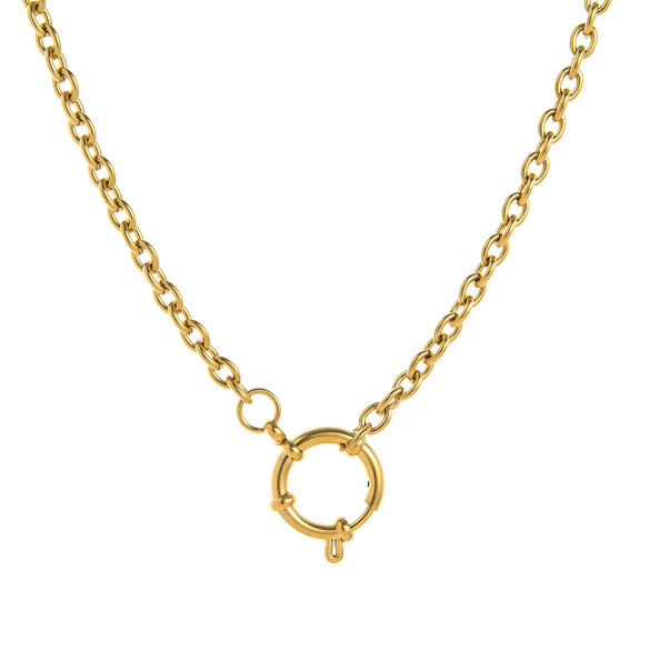 Boots Pendant Titanium Steel Heart Shape Vacuum Plated 18K Gold Color