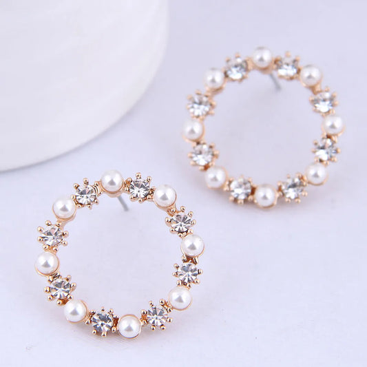 Korean Style Round Alloy Pearl