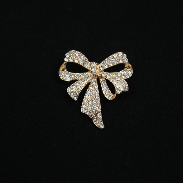 Bow Brooch Zinc Alloy Elegant Electroplating Bow Tie Style For Women And Unisex