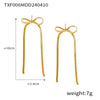 Bow Earring Jewelry Set For Women Metal Titanium Steel Electroplated Design