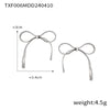 Bow Earring Jewelry Set For Women Metal Titanium Steel Electroplated Design
