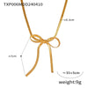 Bow Earring Jewelry Set For Women Metal Titanium Steel Electroplated Design