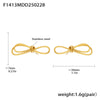 Bow Earrings And Tassel Freshwater Pearl Necklace In Stainless Steel With 18K True Gold Plated Electroplating For Women