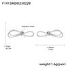 Bow Earrings And Tassel Freshwater Pearl Necklace In Stainless Steel With 18K True Gold Plated Electroplating For Women