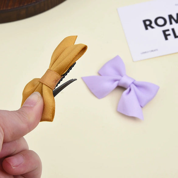 Bow Hairpin Duckbill Clip Hair Accessories Cloth Handmade Cute Women's Hairpin Side Clip