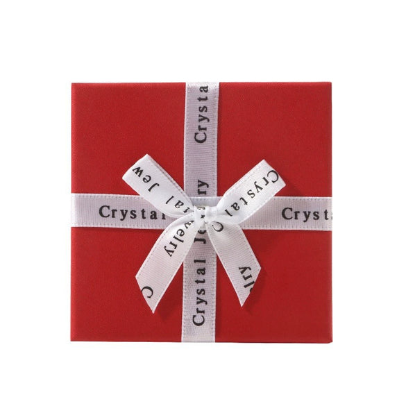 Bow Jewelry Packaging Box Leather Paper Cardboard Packaging For Rings