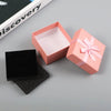 Bow Jewelry Packaging Box Leather Paper Cardboard Packaging For Rings