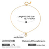 Bow Pendant Necklace Stainless Steel Electroplated Women's Accessory