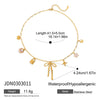 Bow Pendant Necklace Stainless Steel Electroplated Women's Accessory