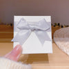 Bow Portable Jewelry Box For Earrings And Necklaces Plastic Resin Solid Color