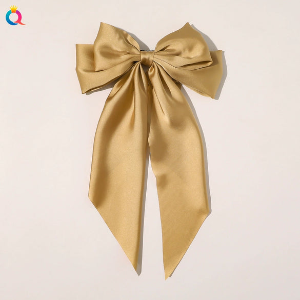 Bow Ribbon Hair Clip Silk And Satin Handmade Women's Hair Accessories