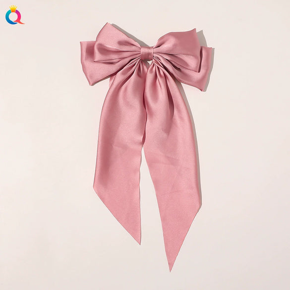 Bow Ribbon Hair Clip Silk And Satin Handmade Women's Hair Accessories