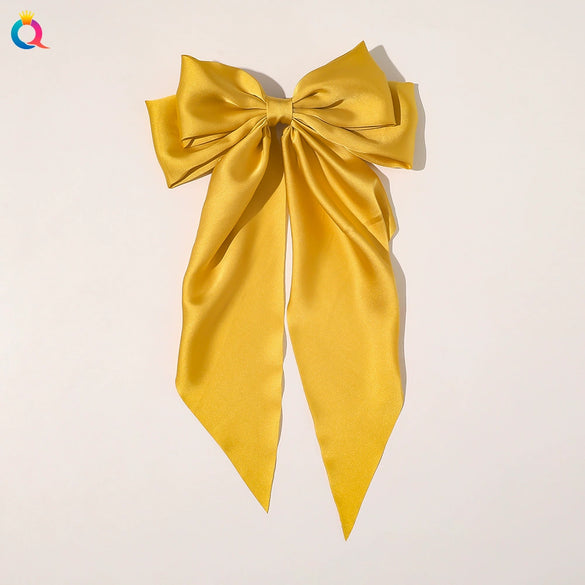 Bow Ribbon Hair Clip Silk And Satin Handmade Women's Hair Accessories