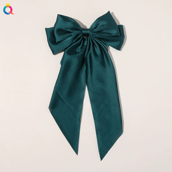 Bow Ribbon Hair Clip Silk And Satin Handmade Women's Hair Accessories