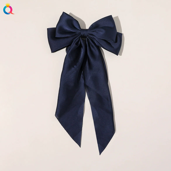 Bow Ribbon Hair Clip Silk And Satin Handmade Women's Hair Accessories