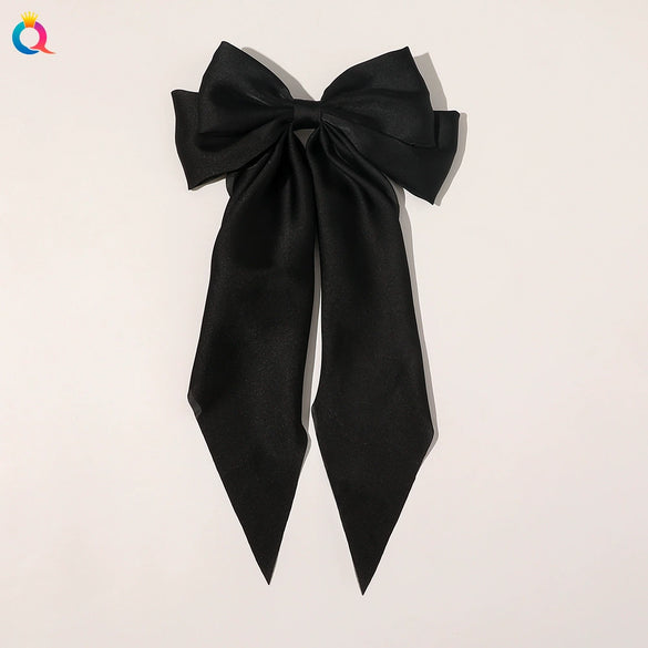 Bow Ribbon Hair Clip Silk And Satin Handmade Women's Hair Accessories