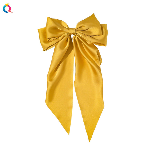 Bow Ribbon Hair Clip Silk And Satin Handmade Women's Hair Accessories