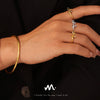 Bow Ring Bracelet 316L Stainless Steel Pvd Plated 18K Gold Jewelry