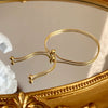 Bow Shaped Retro Light Luxury Adjustable Non Fading Gold 18K Electroplated Titanium Steel Women's Bracelet