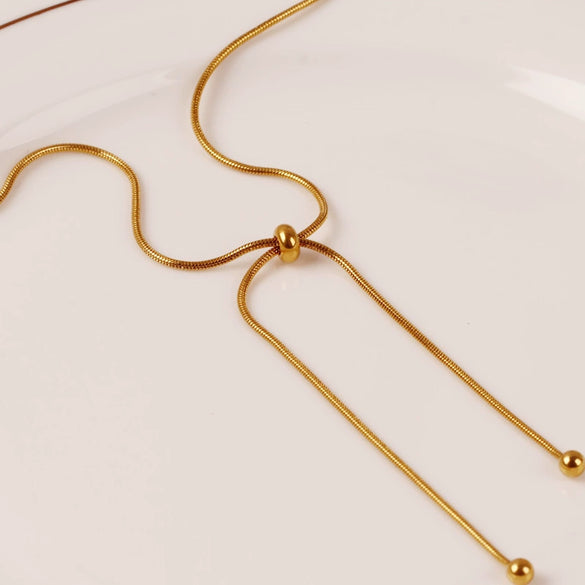 Bow Shaped Retro Light Luxury Adjustable Non Fading Gold 18K Electroplated Titanium Steel Women's Bracelet