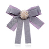 Bow Tie Collar Pin Brooch Fabric Crystal Fashion Accessory