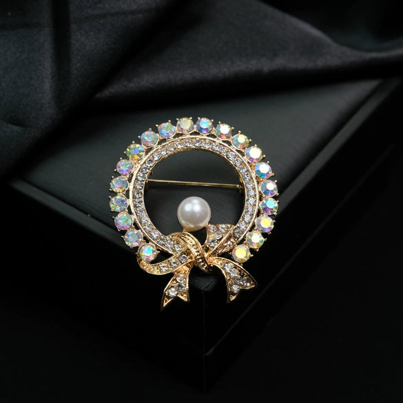 Bowknot Brooch Alloy Electroplated Bow Shape Women's Clothing Accessories