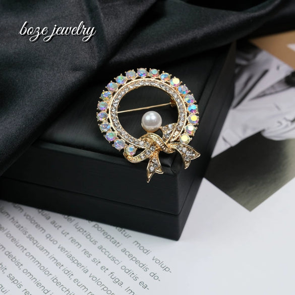 Bowknot Brooch Alloy Electroplated Bow Shape Women's Clothing Accessories