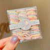 Boxed Children’s Seamless Rubber Band Hair Ties Candy Color Geometric Handmade High Stretch Baby Hair Rings