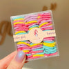 Boxed Children’s Seamless Rubber Band Hair Ties Candy Color Geometric Handmade High Stretch Baby Hair Rings