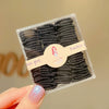Boxed Children’s Seamless Rubber Band Hair Ties Candy Color Geometric Handmade High Stretch Baby Hair Rings