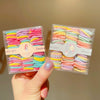 Boxed Children’s Seamless Rubber Band Hair Ties Candy Color Geometric Handmade High Stretch Baby Hair Rings
