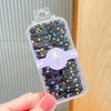 Boxed Children’s Seamless Rubber Band Hair Ties Candy Color Geometric Handmade High Stretch Baby Hair Rings