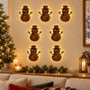 Boxwood Illuminated Wall Hanging Decoration With Reindeer Sleigh Silhouette Printed Festive Lightup Holiday Pendant