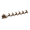 Boxwood Illuminated Wall Hanging Decoration With Reindeer Sleigh Silhouette Printed Festive Lightup Holiday Pendant