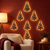 Boxwood Starshaped Christmas Tree Wall Decoration With Warm Light Outline Remotecontrolled Indoor Holiday Display