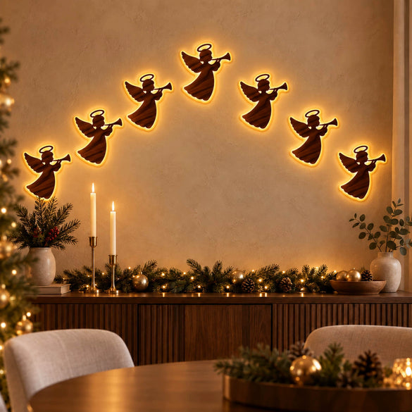 Boxwood Starshaped Christmas Tree Wall Decoration With Warm Light Outline Remotecontrolled Indoor Holiday Display