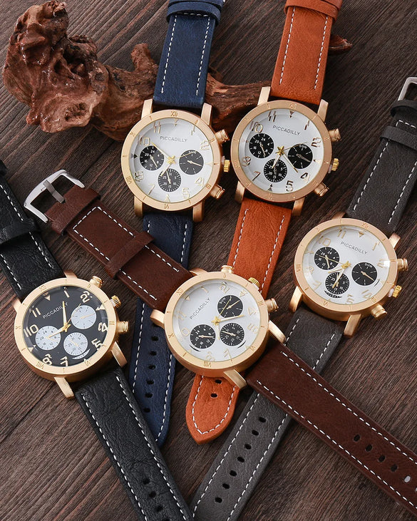 Boyfriend Classic Style British Style Square Needle Quartz Men'S Watches